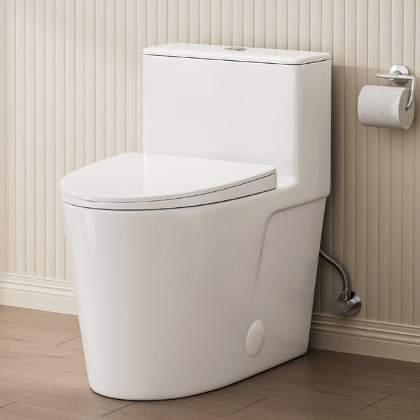 Image showcasing CANEST NETWORK TECHNOLOGY LLC 1.28 Gallons GPF Elongated Comfort Height ...